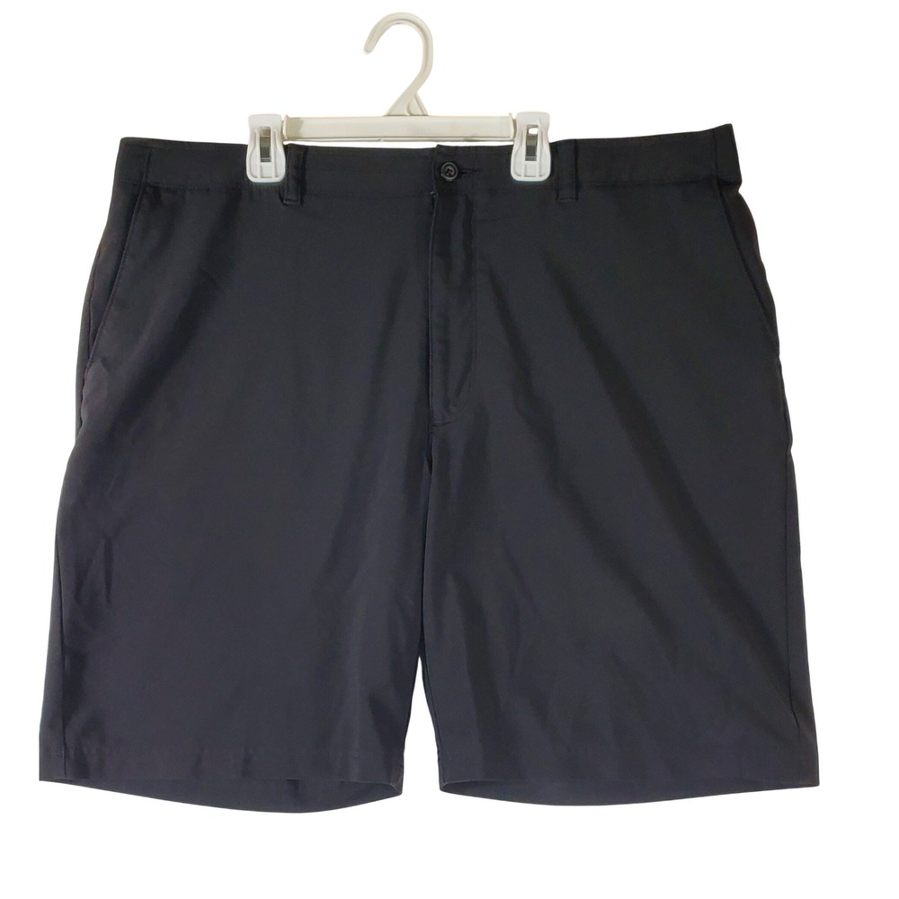 PGA Tour Mens Golf Shorts Black Stretch Performance Flat Front Size 40